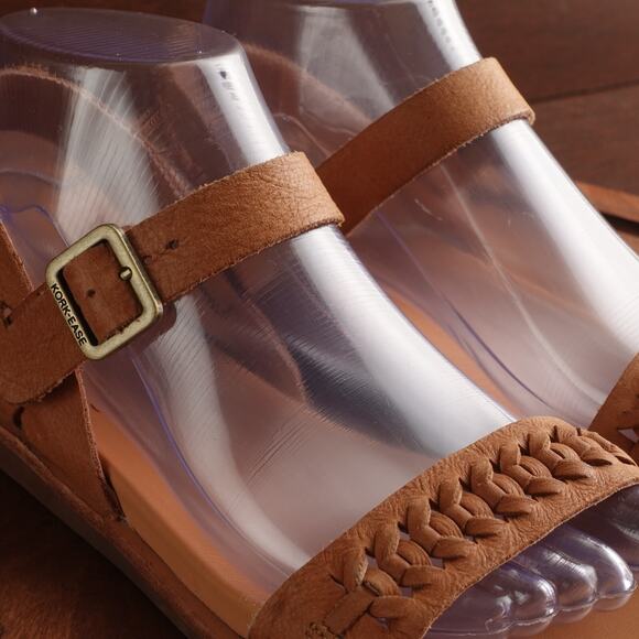 Kork Ease Sandals Womens SZ 7M Brown Yucca Braid Leather Flat Shoes Western Boho - Picture 7 of 14